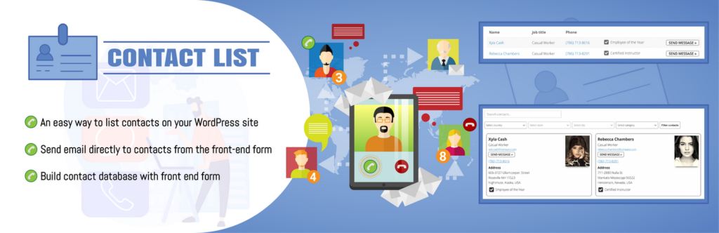 Contact List Pro plugin