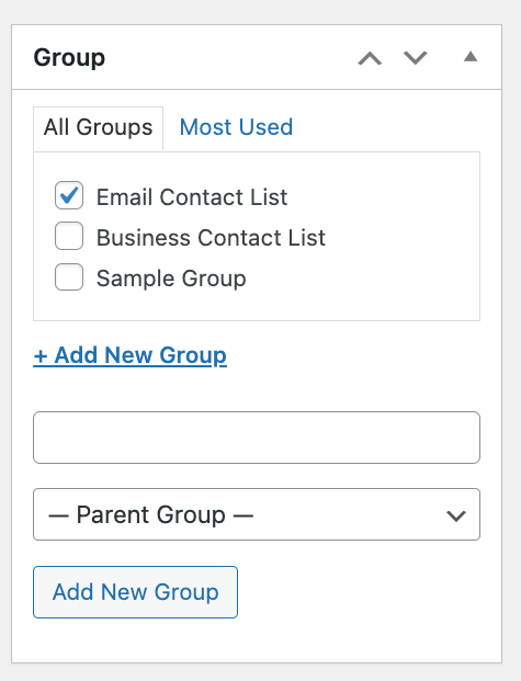 Contact Groups in Contact List Plugin