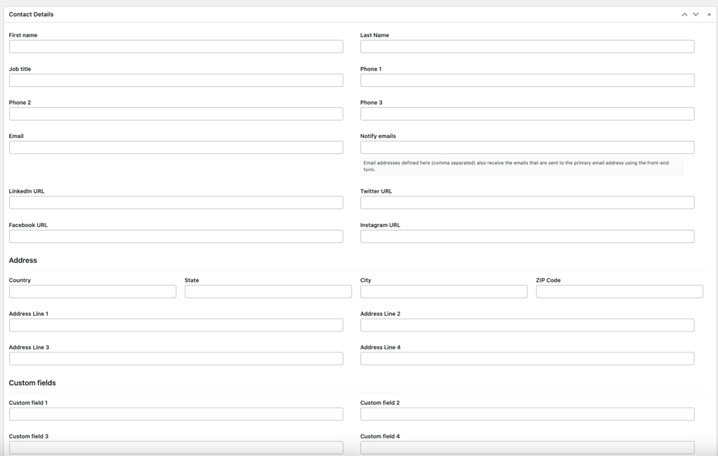 Creating New Contact in Address Book