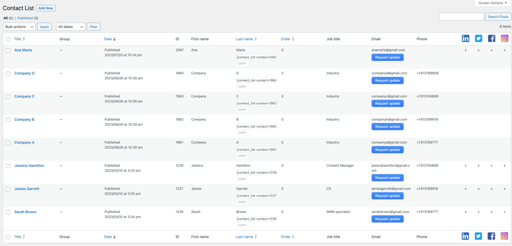 Address Book Contacts Management